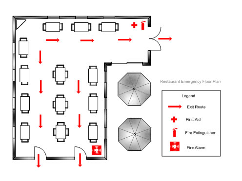 Vluchtplan tekening - Aboss Bouwadvies